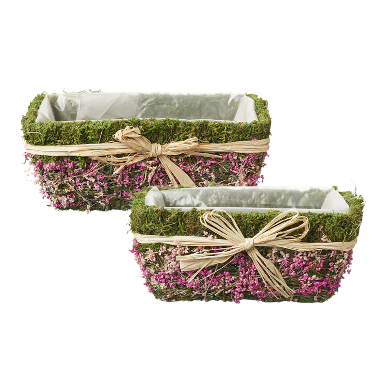 Basket Korv Ashley Lined Troughs (Set of 2)