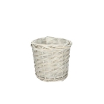 Basket Korv chipwood pot d15 14cm VALGE