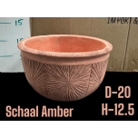 Cer Pot Amber Schaal Ø20 h12,5cm