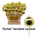 Stick Christmas Ball Jõulukuul Ø6cm Shiny Gold 60cm
