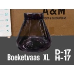 Glass vase purple d17 h17