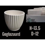 Pot white d12cm h13,5