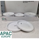 Ceramic saucer glazed white d18