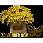 Stick Butterfly Liblikas Wood Ø8cm Yellow 50cm