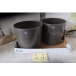 Ceramic pot dark grey d28xh26cm