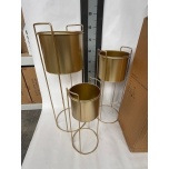 Set*3 golden flower pot