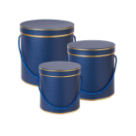 Hamilton Hat Boxes SO3 Lined NAVY 3TK