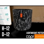 Cer Pot Capi Black Ø12 h12cm