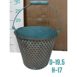 Zinc Pot Ämber Blue Brown Ø19,5 h17cm