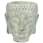 Planter Buddha Cement Grey 15x14x17cm