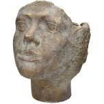 Planter Face Concrete Gold 23x18x24cm