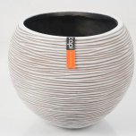 Cer Pot "Rib" Ø 21.5 H 18 - ivory ES15