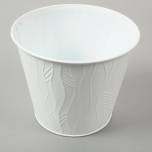 Zinc Pot ´Tulip´ White ø16 h13,5cm