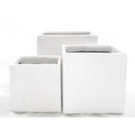 Fiiberpott Ibiza Square White M