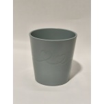 Cer Pot Endless Hearts Grey Blue Ø12,5 h13cm