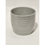 Cer pot Bergamo light grey Ø13cm h11,5cm