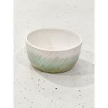 Cer Pot Bowl White-Softgreen EVI Ø 16cm h 8cm