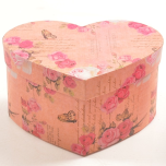Paper box heart shape S rose design  Ø 15*19