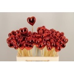 Stick Heart Metallic Red 6cm