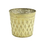 Zinc Pot Diamond Antique-Gold ø15,5 h13,5cm