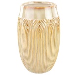 Vase Ceramics Lotus Stoneware Beige Ø17 h27,5cm