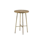 Table Ribbed Metal Gold Ø50 h70,5cm