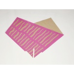 Kraft Sleeve Kimbuümbris Pink Stripes 35x35cm (tk)