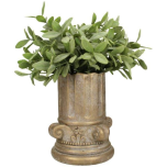 Planter Column Concrete Gold 14.5x14.5x16.5cm