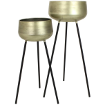 Planter Metal Champagne 46x46x89cm KOMPLEKT 2TK