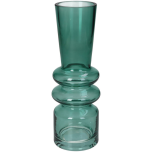 Vase Glass Green 7x7x20cm