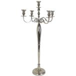 Candle Holder Aluminium Nickel 5-arms 120cm