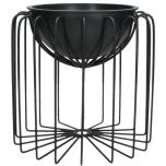 Planter Metal Black 21.8x21.8x20.8cm