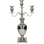 Candle Holder Aluminium Silver 17x39x70cm