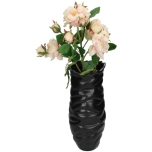 Vase Fine Earthenware Black 12.4x12.4x30cm