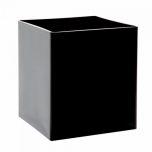 Vase Acrylic Designer Cube BLACK 15cm