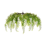WISTERIA HANGING UMBRELLA - White