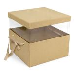 Pandore Box Adjustable Square Natural (21x21x10,5 & 18x18x9,5cm) 2TK