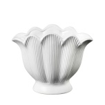 Vase Ceramics Shell Vase Matt White L 26,2x14,3x20,8cm