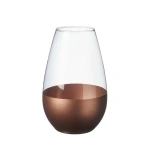 Vase Glass Isla Dipped GOLD Ø15 h23,5cm