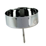 Candle Holder Küünla Alus Tea Light Cups Ø42mm + 50mm pick Silver 4pcs