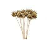 Stick Pine cone Käbi Gold Glitter 50cm