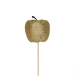 Stick Apple Õun Ø6cm Christmas Gold + Clitter 50cm