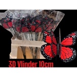 Stick Butterfly Liblikas Ø10cm Red 60cm