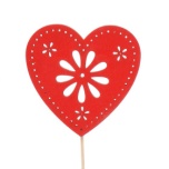 Stick Heart Süda Flower Art Ø8cm Red 50cm