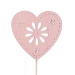 Stick Heart Süda Flower Art Ø8cm Pink 50cm