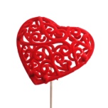 Stick Heart Süda Baroque Ø7cm Red 50cm