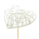 Stick Heart Süda Baroque Ø7cm White 50cm