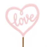 Stick Heart Süda Love-Leigh Ø7,5cm Pink 50cm
