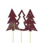 Stick Christmas Tree Kuusk Natalee Red +Glitter Ø10cm MIX h50cm