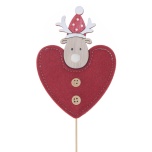 Stick Deer Põder To My Heart Ø12cm Red h50cm